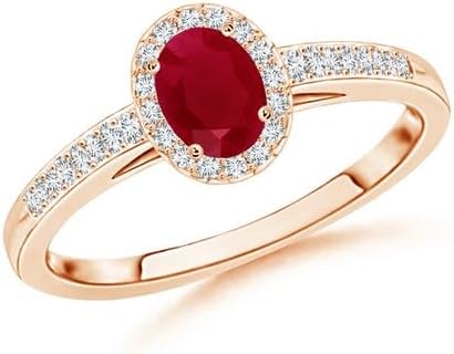 Princess Diana Inspired 925 Sterling Silver Oval 1 Ctw Red Ruby Gemstone Promise Ring for Women, Gift For Her