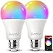 E27 Alexa Lampe,Smart Led Lampe Farbwechsel RGBCW Smart E27 GlüHbirne Dimmbare Light 3000k-6200k 9W 900LM Wifi Bulb Wlan Alexa Brine,Leuchtmittel App Steuern Kompatibel Mit Alexa Echo/Google Home