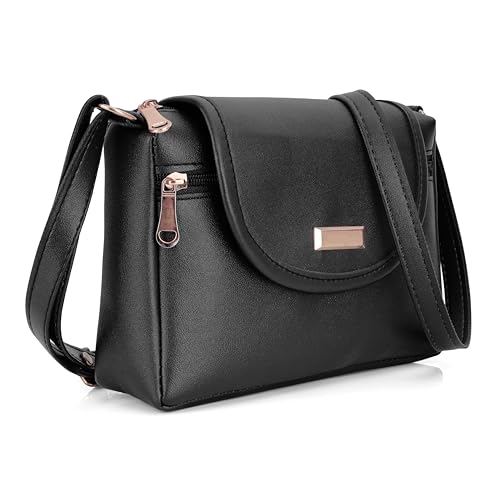 Image of J I ACCESSORIES Women's Stylish Crossbody Sling Bag - Elegant PU Leather Small Shoulder Purse with Adjustable Strap - Casual & Travel Handbag