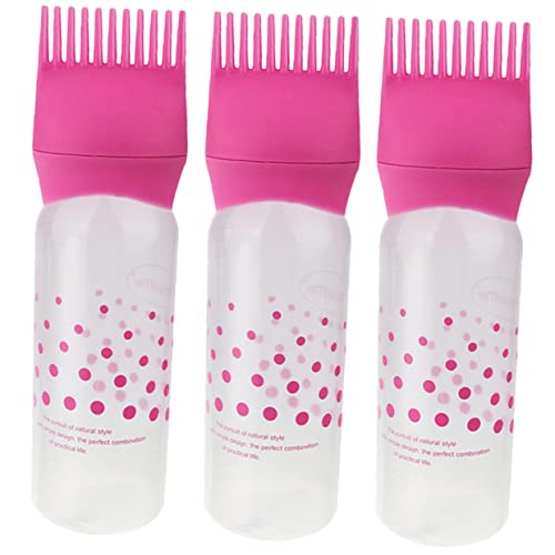 Healeved Hair Applicator Bottle Root Comb Applicator Bottle with Scale Perfect for Hair Coloring and Dyeing