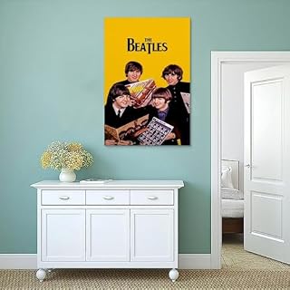 BBAUER Poster décoratif sur toile The Beatles Rock Singer – Impression d’art moderne pour chambre à coucher – 60 x 90 cm - Les Beatles, Paul McCartney, John Lennon, RIngo Starr, George Harrison BBAUER Poster décoratif sur toile The Beatles Rock Singer - Impression d'art moderne pour chambre à coucher - 60 x 90 cm – Image 4