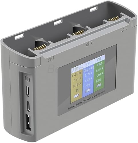 Hub de carga bidireccional para mini 2 baterías, pantalla colorida, pantalla digital, cargador de batería USB para DJI Mini 3 ProSE Accesorios