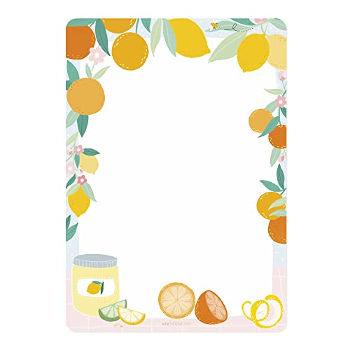 Affiche Mémo - A3 29,7 cm x 42 cm - Pense-bête Magnétique et Effaçable - Agrumes