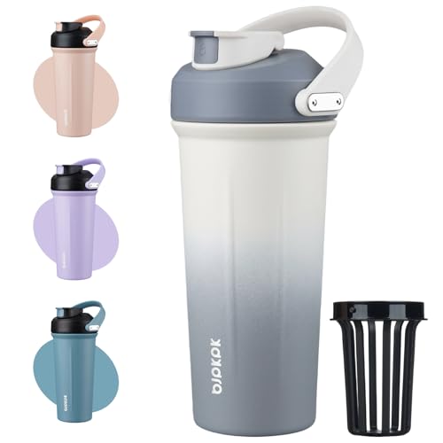 Image of BJPKPK 25oz Insulated Protein Shaker Bottle Stainless Steel Cup with Handle