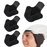 KEORHEZ 2 Paar Ohrenwärmer Fahrradhelm Mit Gefüttert, Schwarz Windfree Ohrenschützer, Abnehmbare Ohrenschützer Fahrrad, Weich An Den Ohren, Wind Und Kältebeständig, Passt Auf Alle Helme