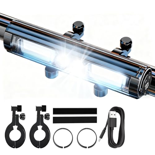 Aluminum Shockproof 10000 Lumen Bike Light Super Bright LED Headlight for Night Riding 10+Modes Rechargeable Daytime Running Bicycle Light Runtime 72+hr Waterproof Light for MTB Off-Road Cycling