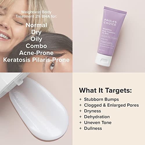 Paula'S Choice 5707 Weightless Body Treatment 2% Bha, Salicylic Acid & Chamomile Lotion Exfoliant, Moisturizer For Keratosis Pilaris (Kp) Prone Skin & Clogged Pores thumb #3