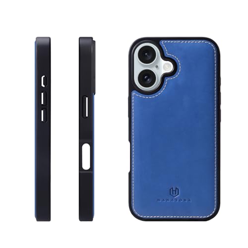 HANATORA for iPhone 16Plus �P�[�X �{�v �ϏՌ� �X�}�z�P�[�X �X�}�z �R�[�h�z���_�[ �t�� �C�^���A�����U�[ �M�t�g �o���p�[�^ �}�O�l�b�g�Ȃ� �u���[ GS-16Plus-Blue