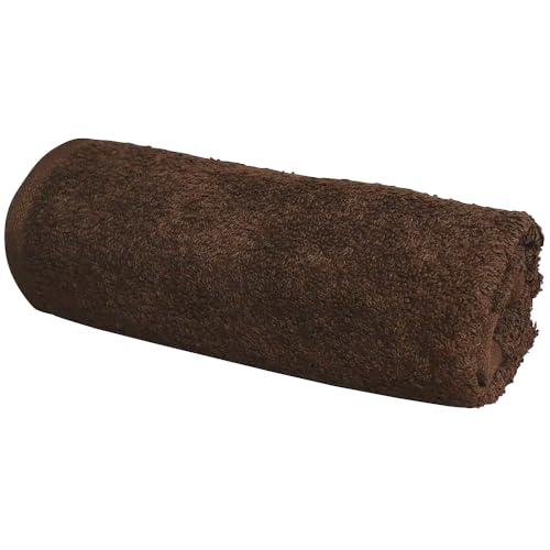 Image of ForPro Premium Bleach Tough Salon Towels, Chocolate, 100% Cotton, Bleach-Proof Towels, Stain Resistant, 16 inch W x 27 inch L, 12-Count