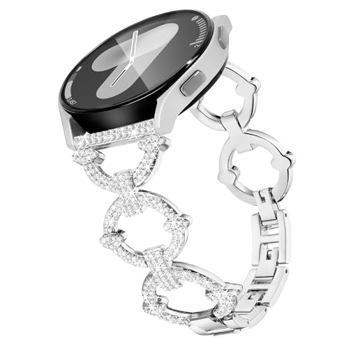 Bracelet 20mm pour Samsung Galaxy Watch 6 5 4 femme chic strass