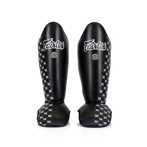 Protège-tibias Fairtex SP5 noir en taille M pour la boxe et le Muay Thaï