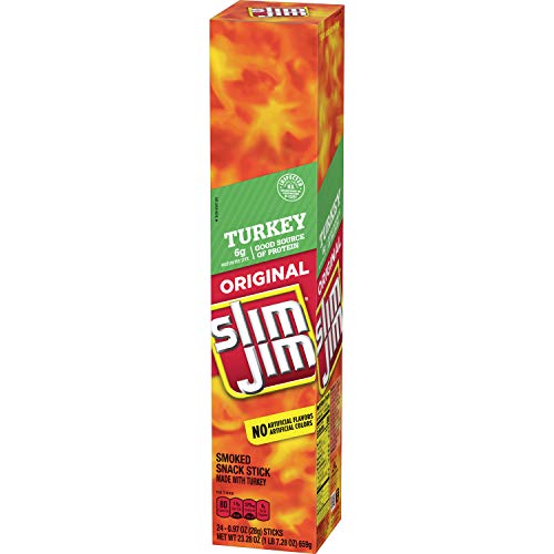 Slim Jim Turkey, Original, 24 Count per pack, 23.28 Oz