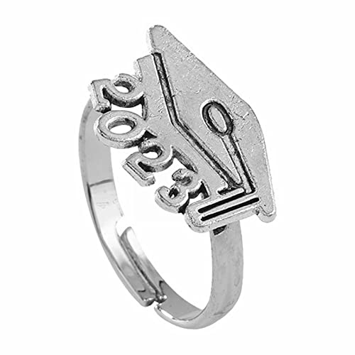 Anillo de graduación de clase 2023, idea de regalo de graduación para ella, regalo de graduación de escuela secundaria, anillo de aleación para estudiantes de graduación de clase de 2023, juego de