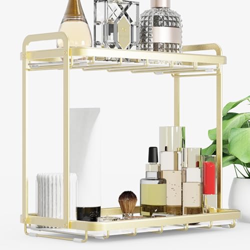 AquaChase Counter Organizer for Bathroom, Kitchen or Coffee Bar, Metal