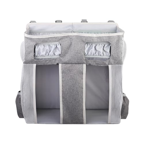 Uoqpty Organizador para Cuna,Organizador de Bolsillos para Cunas de Bebé | Bolsa de Pañales con Compartimentos Múltiples y Gran Capacidad para Paredes Dormitorio Hogar