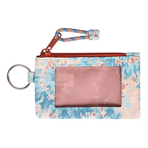 Kavu Stirling Double Sided Slim Cotton Canvas Zip Wallet - Ink Burst #TOP1