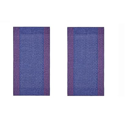 Hochwertige Grubentücher - Grubentuch Halbleinen 50 x 100 cm kariert, verschiedene Designs - Geschirrtücher, Küchentücher, Trockentücher, Geschirr-Handtuch 51% Leinen 49 % Baumwolle (2er-Set orange)