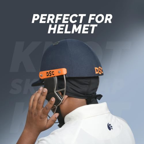 Image of DSC Cricket Helmet Skull Cap for Mens | Breathable, Sweat-Wicking, 4-Way Stretch Under-Helmet Inner Cap | Choice of Classic Slip-On or Adjustable Tie-Knot Design