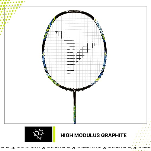 YOUNG(Malaysia) Fury Xtreme Professional Lightweight Badminton Racket, Japanese High Modulus Graphite (Tension Upto 30 lbs), Strung, Includes Full Cover 3 41UQMWa6WfL