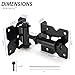 Dreamxiang Non-Weld Self Closing Gate Hinges Adjustable Heavy Duty Hardware 90 Degree Gate Hinges Kit for Wood/Vinyl/Metal/Outdoor Fence, with Self-Tapping Screws and Swing Adjuster Tool, 4-Pack