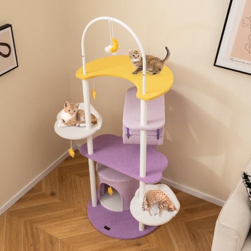 Árbol para Gatos PETSITE 62 pulgadas Fiesta de Luna y Estrellas miniatura 2