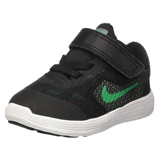 Nike Unisex barn Revolution 3 (Tdv) sneakers, Svart Black Stadium Green Cool Grey White - 19.5 EU