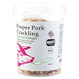 Roberts Dorset - Proper Pork Crackling 100g Pots- Available 11 Flavors - Keto, Gluten & Allergen Free, Low Carb, High Protein - Handmade in Britain (Salt & Vinegar, Single Pot) - Image 1