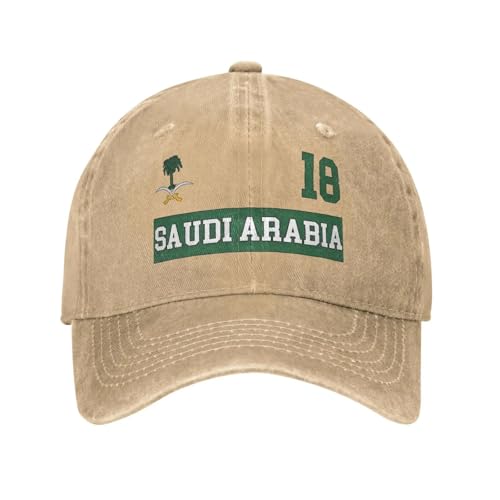 Casquette baseball Arabie Saoudite imprimée snapback style lavé