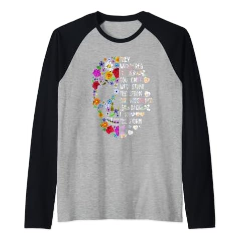 They Whispered To Her Skull Flower Raglan Baseball Tee Cover