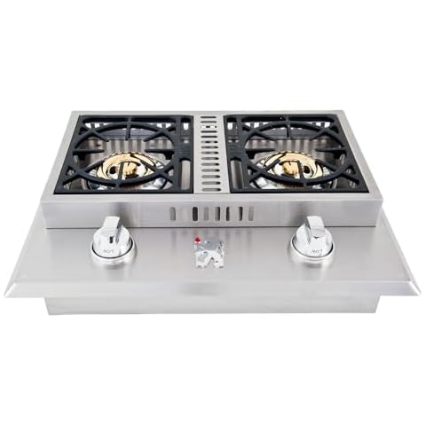 Lion Premium Grills L1634 Natural Gas Double Side Burner, 26-3/4 by 20-1/2-Inch Cover