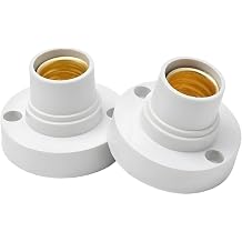 2Pcs E14 Lamp Holders for Easy Fixing, Ensures Safety and Compatibility, Ceiling Holder Socket, Lamps, Bases and Shades [Energy Class A]