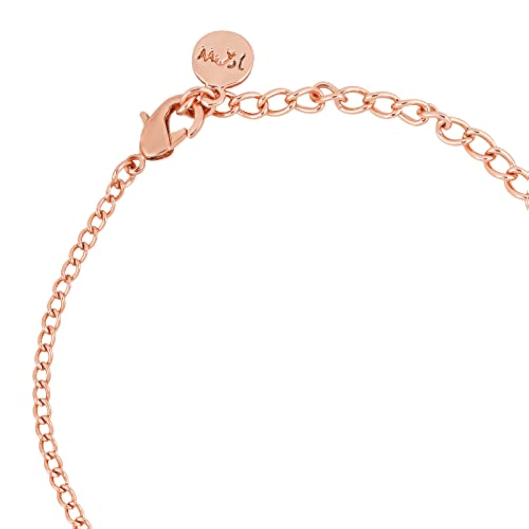 Quad Rhinestone Rose Gold Bracelet Charm