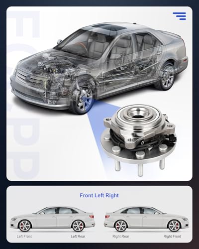 Image of ECCPP 2-Piece 515206 Wheel Hub Bearing for Ram 2500 2019-2023 | for Ram 3500 2019-2023 8 lugs w /ABS Sensor Pre-Greased Sealed
