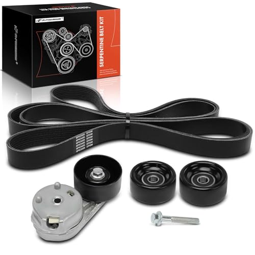 A-Premium Engine Serpentine Belt Drive Kit Compatible with Ford F-250 Super Duty, F-350 Super Duty, F-450 Super Duty, F-550 Super Duty, 2012 2013 2014 2015 2016-6.7L