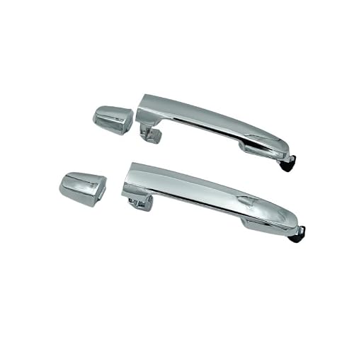 FESFOC Outer Door Exterior Handle for Chrome Front&Rear Open Catcher for Toyota for Corolla for vigo 2003-2014 Yaris(No keyhoel 2pcs)