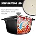 MÜELLERHOME 6 Quart Enameled Cast Iron Pot Dutch Oven, Heavy-Duty Oven-Safe up to 500° F, & Across All Cooktops, Casserole Dishes for Ovens, Bread Pan with Lid and Knob, Cast Iron Cookware, Black