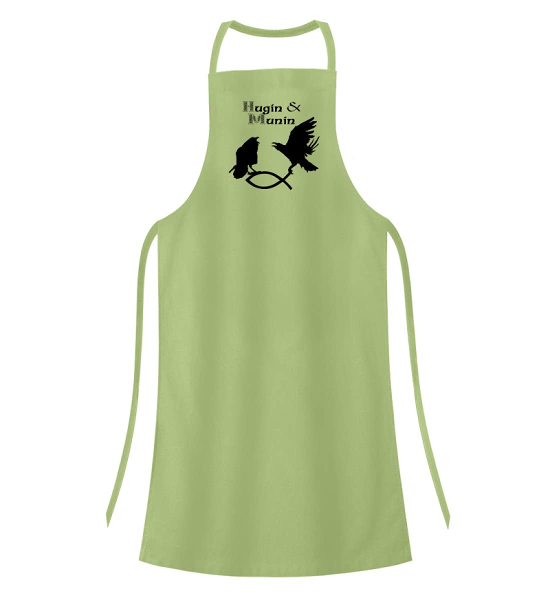 Hugin & Munin - Delantal para barbacoa, diseño de pez cristiano Lima pastel. Talla única