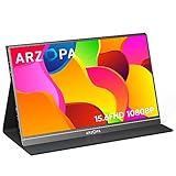 ARZOPA Portable Monitor, 15.6 Zoll Tragbarer Monitor, 1920x1080 Full HD, 100% SRGB IPS Externer Mobiler Bildschirm mit HDMI/Typ-C/USB-C, für Laptop/PC/Mac/PS4/Xbox/Telefon (Schwarz-1)