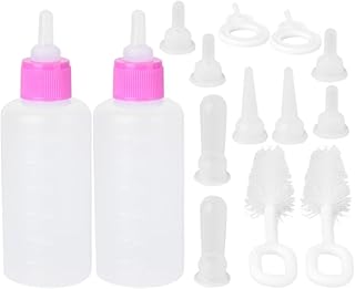POPETPOP 2 Sets pet Feeding Bottle Set Kitten Puppy Milk Bottle pet Nursing Bottle Kits pet Water Bottles Small Nursing Bottles pet Nursing Nipples Blue Suits Mini Feeder Silica Gel Baby