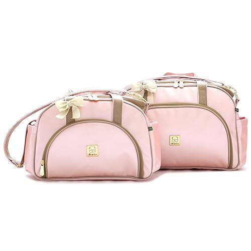 Conjunto Bolsa Maternidade Bebe Menina Menino G E P Miellu - Linha Prática (Rose)
