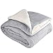 Produktbild NEUFLY Decke, Zweiseitige Flannel Decke Fleecedecke 150 x 200 cm Extra Dick Sofadecke Couchdecke Super flausch Warm Kuscheldecke - Graue