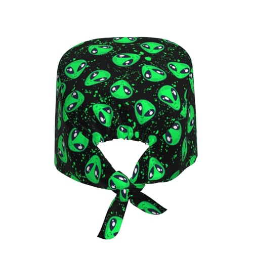 Image of Adjustable Working Cap Breathable Unisex Women Men Elastic Bandage Tie Back Hats Scrub Nursing Doctor Surgeon Cap