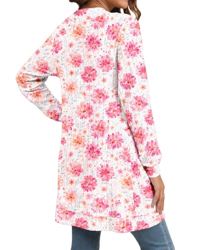 Image of YSYOKOW Cardigan Sweaters for Women Long Sleeve Open Front with Pockets | Long Cardigans for Women Lightweight Soft Casual Dressy Loose Fit Cardigan Sweater with Pockets for Work and Office