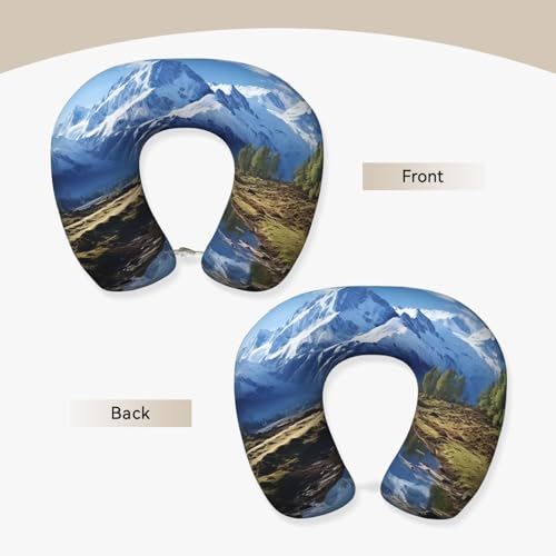 Almohada de espuma viscoelástica para viaje U miniatura 4