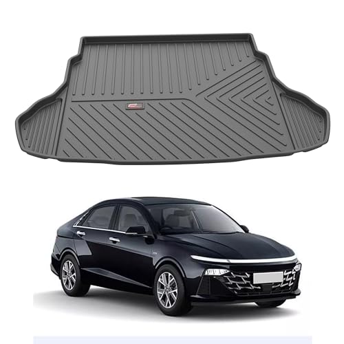 Image of GFX Trunk Boot Dicky Mat Rear Mats (After-Market) Compatible with Hyundai Verna (2023) Onwards, Black