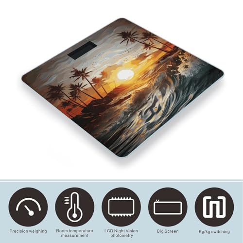 Báscula digital con diseño Premium y pantalla LCD grande miniatura 3