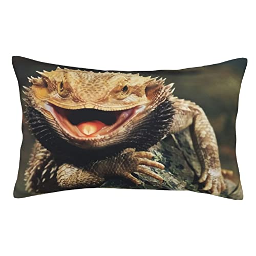Pillowcase For Hair And Skin Bearded Dragon Lizards Super Soft Travel Pillow Case With Hidden Zipper Closure For Bed Cushion Cover For Sofa Bed Car Chair (14X20 In),Gifts For Women Men #TOP4
