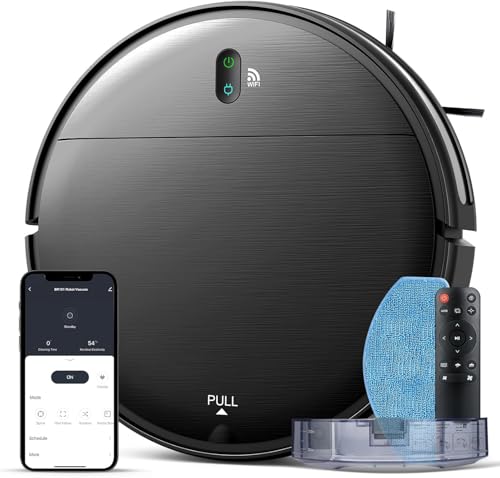 Robot Vacuum and Mop Combo, 2 in 1 Robotic Vacuum Cleaner with Schedule, App/Alexa/Voice Control, Slim 2.87', Self-Charging, 2300 Pa Suction & Long Runtime, Ideal for Hard Floor, Pet Hair, Carpet