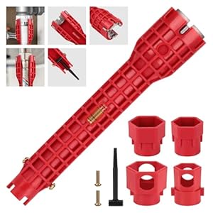 14 in 1 Faucet and Sink Installer, Multifunctional Basin Wrench, Faucet Wrench for Undermount Sink, Kitchen Bathroom Toilet, Ideal for Tight Spaces Installation and Repairs Tools