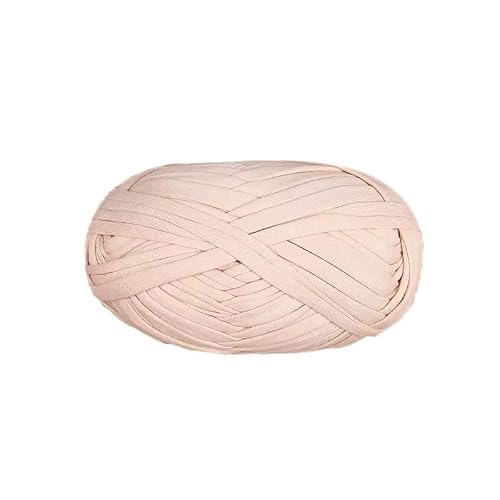 Danselegant Flat Thread T-Shirt Yarn DIY Soft Weaving Sewing Knitting Material for Carpets Bags Slippers Sandals 39 Colors Crochet Handmade (Light Beige)
